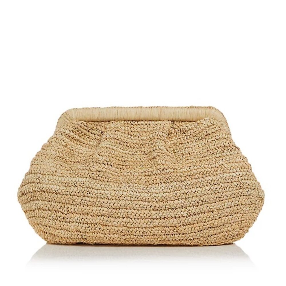 NWOT: Kayu Signe Knit Raffia Clutch, Oversized, Magnetic Closure, Tuckernuck